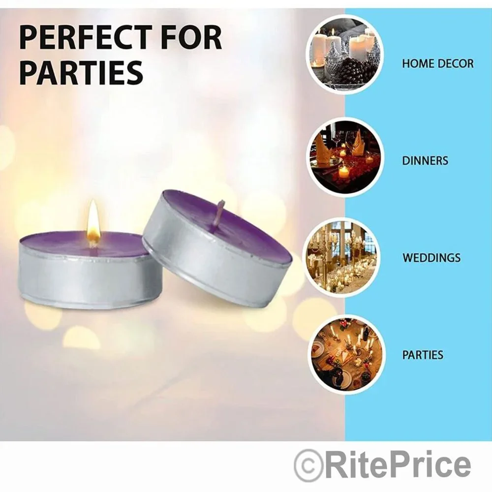 60PCS Lavender Tealight Candles Highly Scented w/ Essential & Natural Oil (2 Pk)